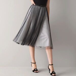 Black House White Market Dotted Tulle Evening Skirt size 2P NEW WITH TAGS